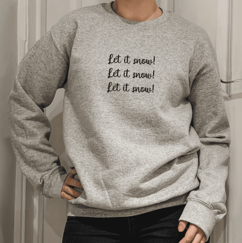Let it top snow sweater