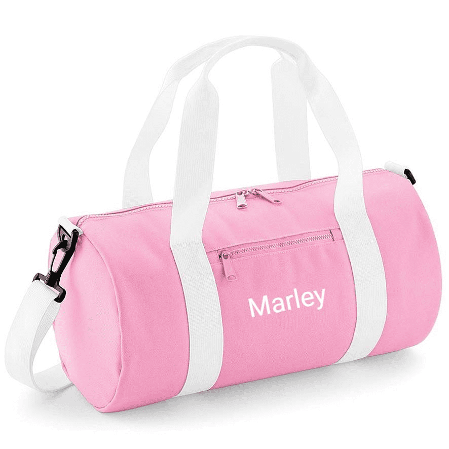 Personalised barrel bag hotsell