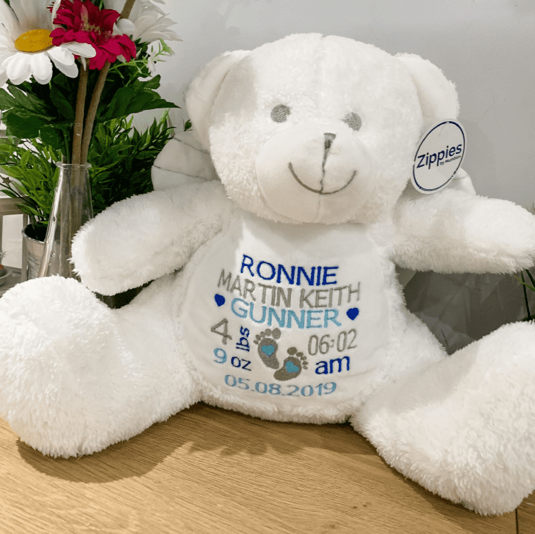 Personalised New Baby Angel Teddy