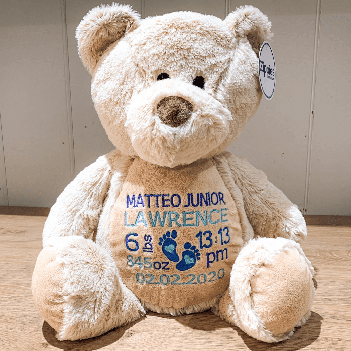 Personalised New Baby Teddy Bear