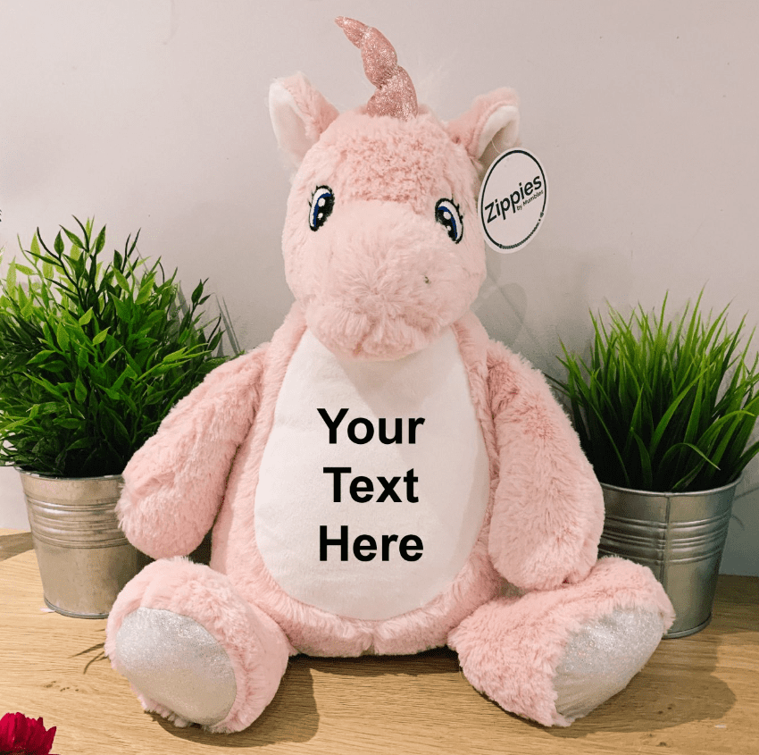 Personalised unicorn cheap soft toy