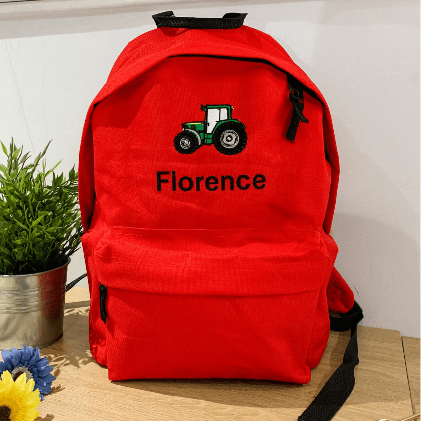 Personalised Tractor Backpack Rucksack Bag