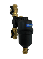 AQ.FLT 22mm Magnetic Filter with isolation valves for gas electric oil boilers HIU