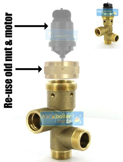 DV.323 Diverter Valve Body compatible with Vaillant Turbomax Plus 25-2457 252457
