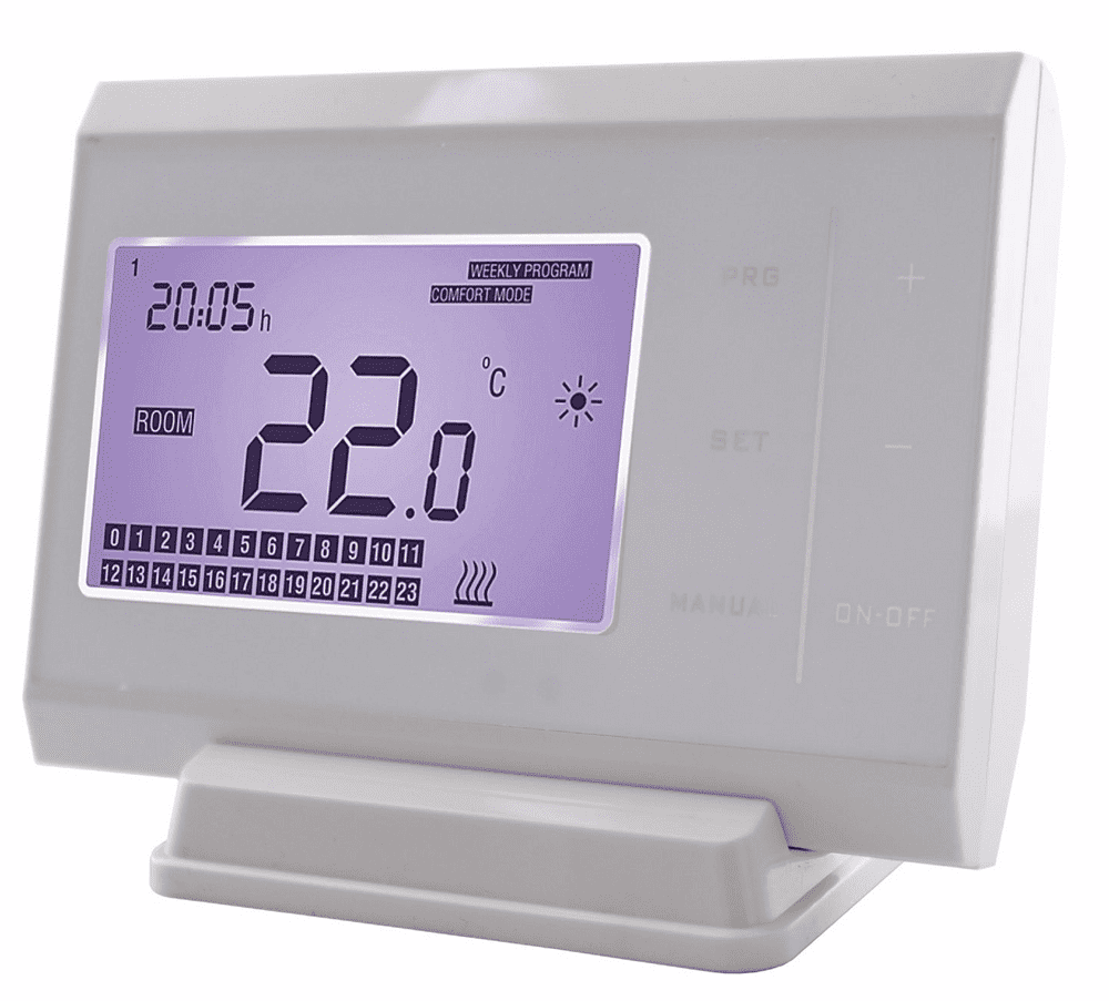 EBC.100 Boiler Wireless Room Thermostat with Digital LCD Screen, Daily Weekly Programmable, Touch