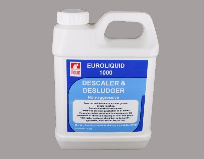 EL.1000 All in One Boiler Radiator Plate Heat Exchanger Cleaner DeSludge DeScaler 1Lt