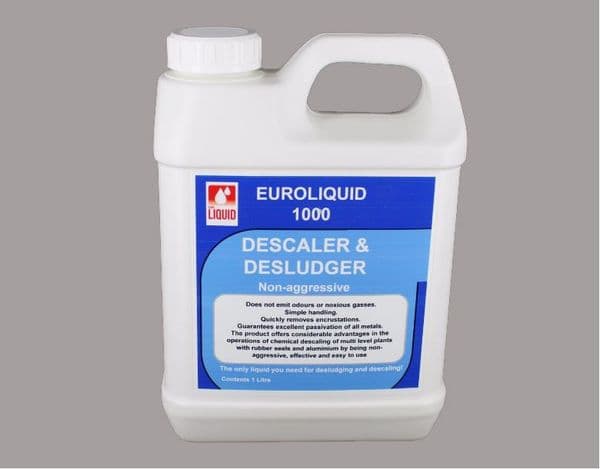 EL.1000 All in One Boiler Radiator Plate Heat Exchanger Cleaner DeSludge DeScaler 1Lt