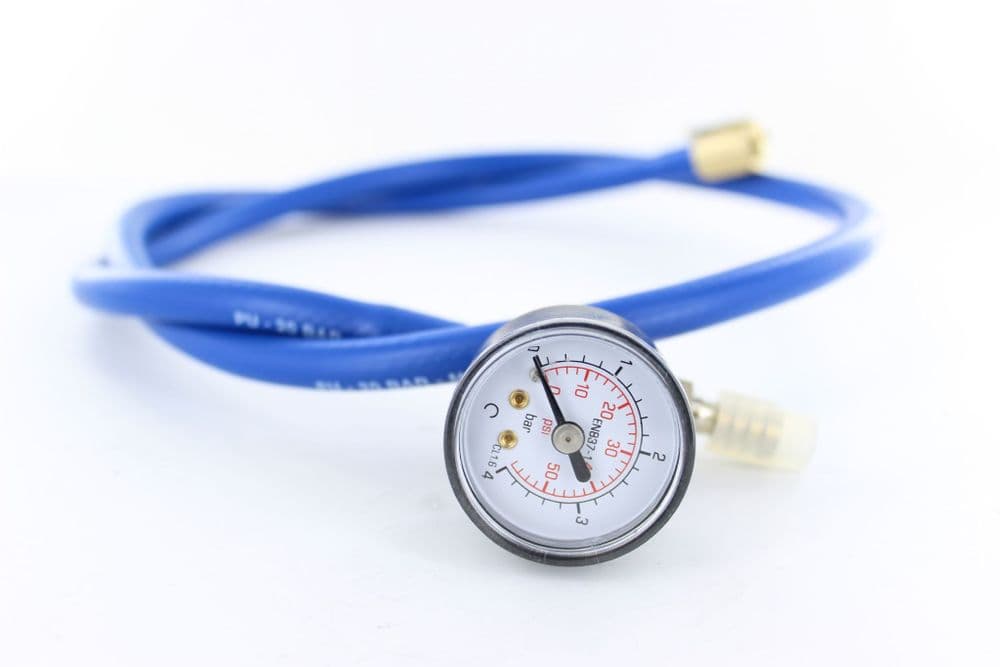 EV.050 AIR COMPRESSOR HAND PUMP EXTENTION WITH PRESSURE GAUGE