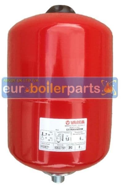 EV.110 Varem 8 Litre Red Heating Expansion Vessel