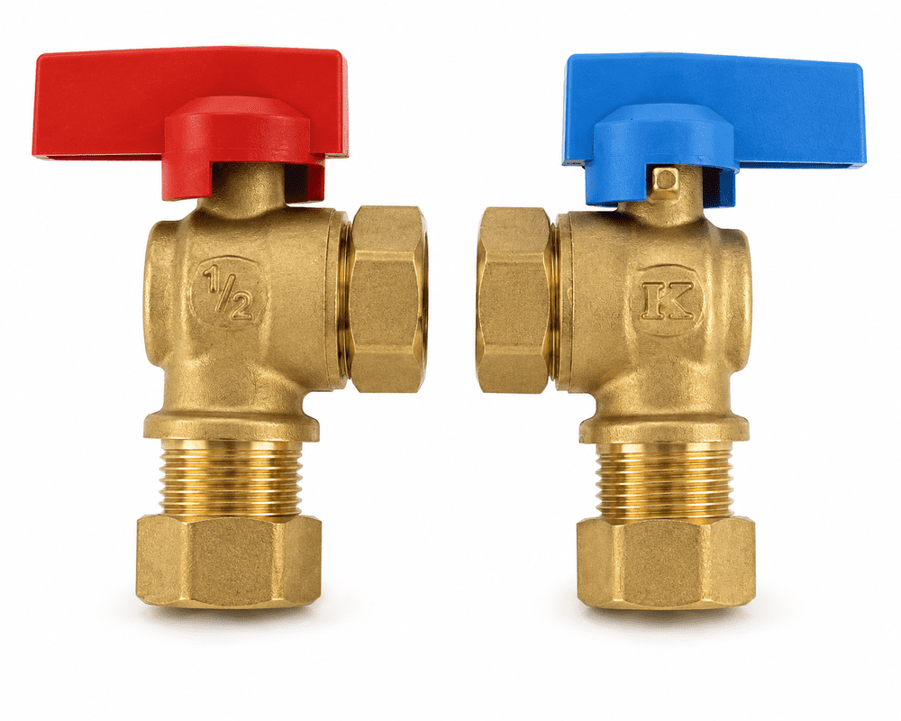 FT.115 Isolating Valve 1/2" x 15mm 90 degrees angled