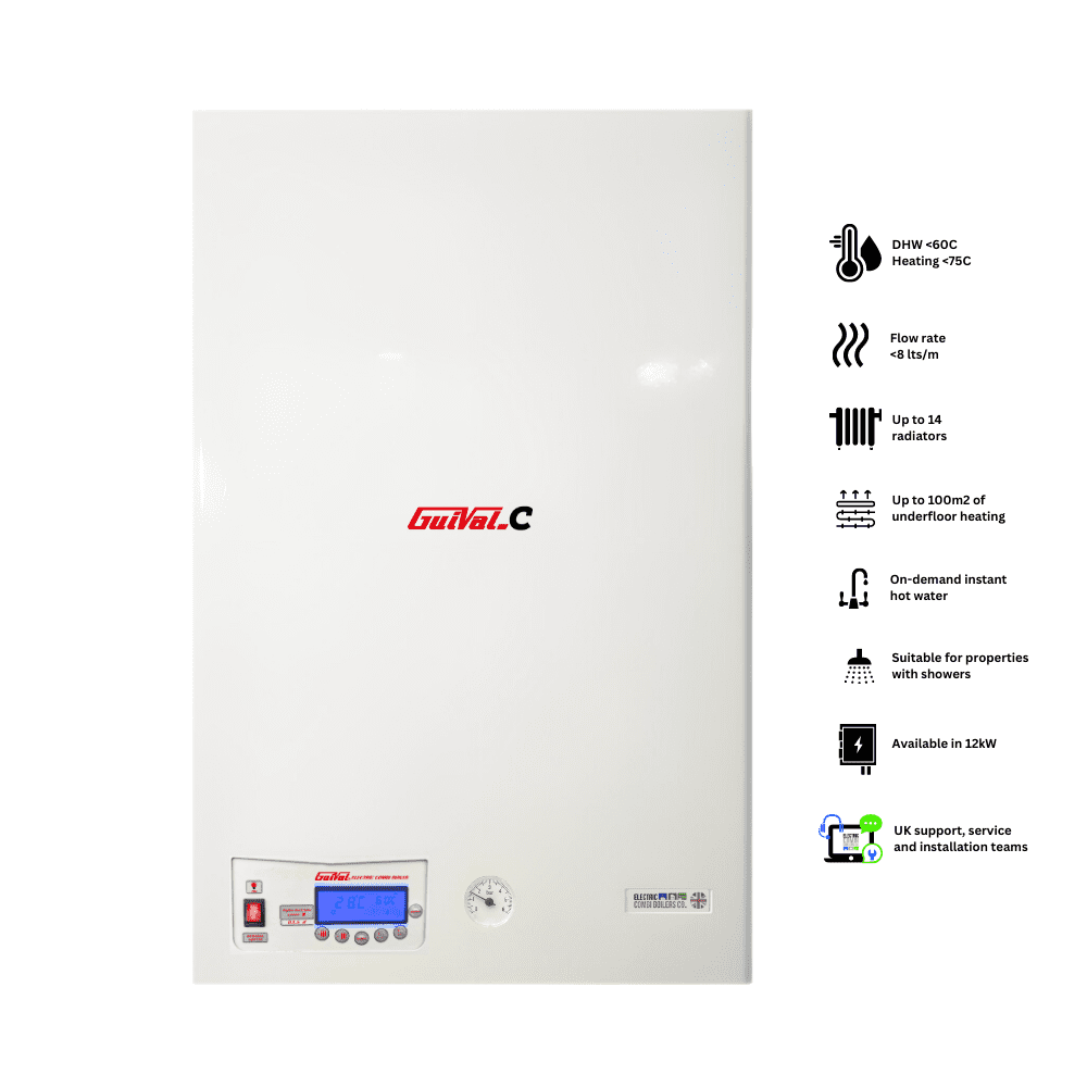 GUIVAL.C Ex-Display 12kW Small Electric Combi Boiler for central heating & shower