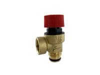 Heating Safety Valve (3 bar) Red Push fit
