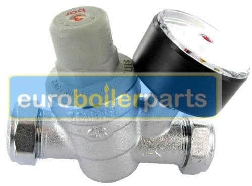 PR.140 Caleffi Pressure Reducing Valve with Gauge 22mm