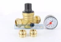 PRC.140 Altecnic Pressure Reducing Valve with Gauge 22mm / 15mm