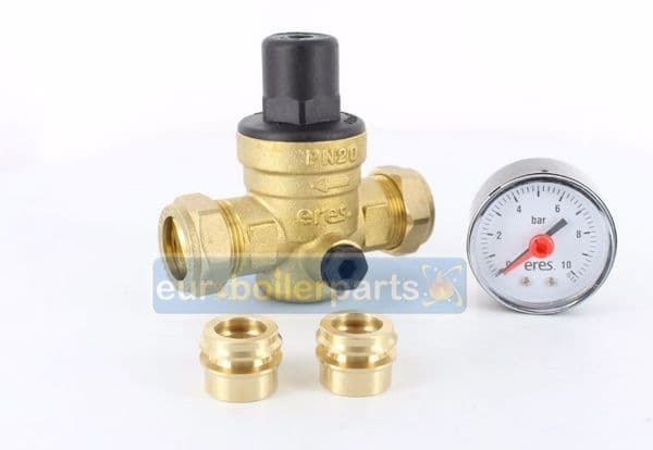 PRC.140 Altecnic Pressure Reducing Valve with Gauge 22mm / 15mm