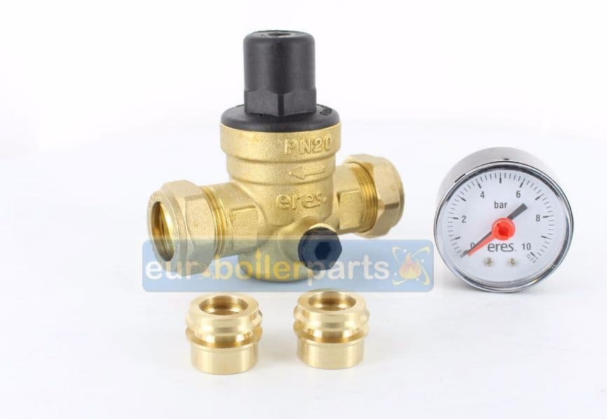 PRC.140 Altecnic Pressure Reducing Valve with Gauge 22mm / 15mm