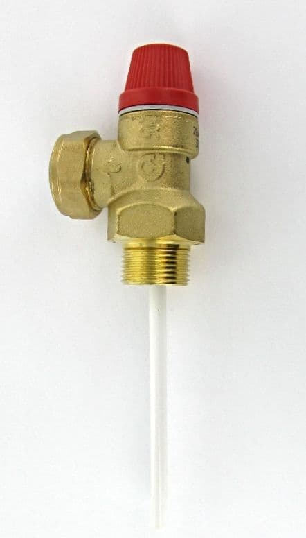 SV.215 Caleffi Temperature Pressure Relief Valve 3/4" x 22mm 7 Bar 90C TPR22 95605821