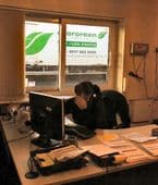 Delivering into shredding depot service