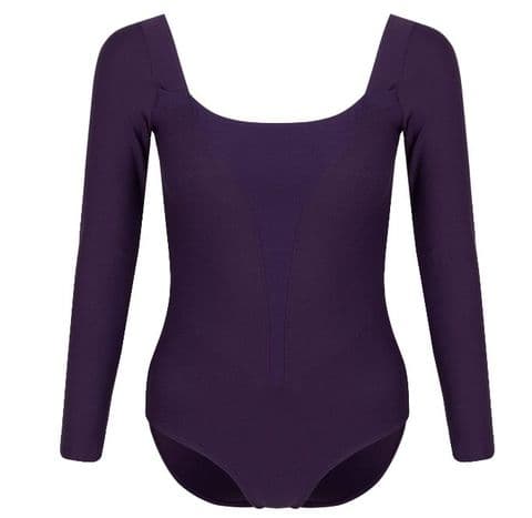 Delia Square Neck Long Sleeved Leotard