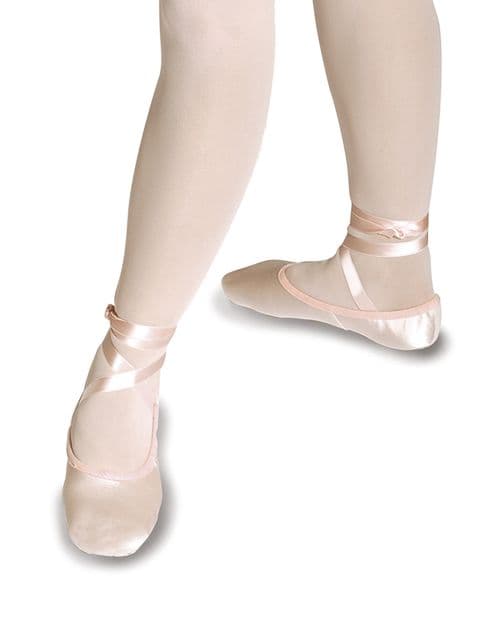 Roch Valley 2SS/S PINK Split sole satin ballet shoes