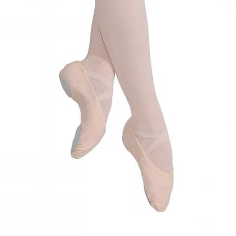 Split sole canvas ballet shoe