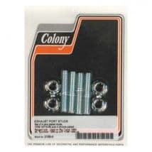 Zinc Plated Exhaust Stud and Nut Kit for Harley Davidson motorcycles (1984-2025)