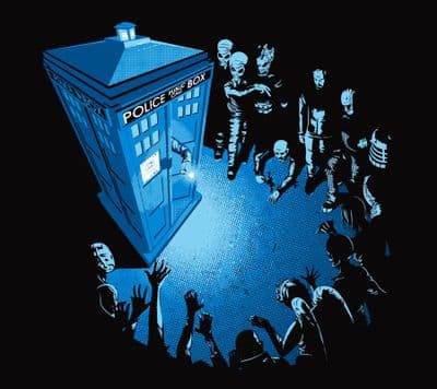 . Dr Who Made a Wrong Landing t-shirt in black