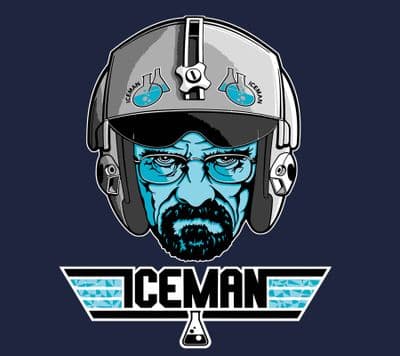 . Walter White Breaking Bad Iceman To Gun t-shirt