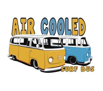 .VW Camper Air Cooled Surf Bus t-shirt