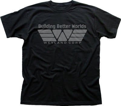 Alien Aliens inspired Prometheus Weyland black cotton t-shirt 01487
