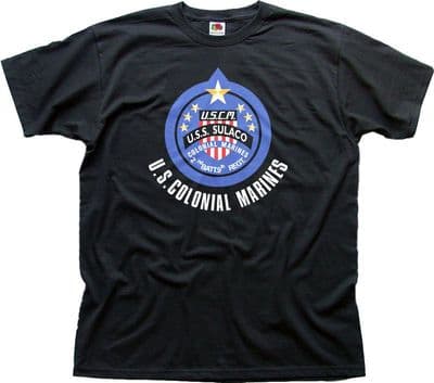 ALIENS COLONIAL MARINES WEYLAND Yutani - USS SULACO black t-shirt FN01450