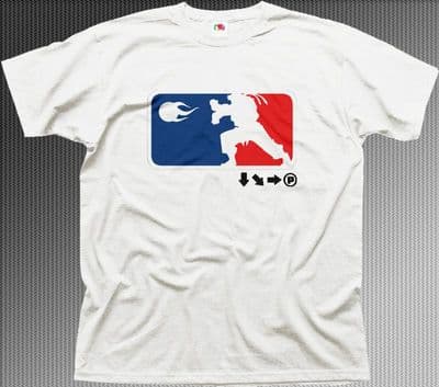 AMA Streetfighter HADOKEN Martial Arts MMA UFC white printed t-shirt FN9959