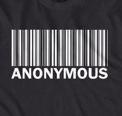 Anonymous 'Hacker Barcode t-shirt