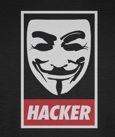 Anonymous 'Hacker' Obey style t-shirt