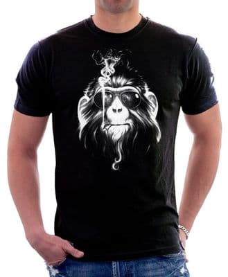 Ape Smoking Planet the Apes Prisoner Rise Uber cool black cotton t-shirt 09826