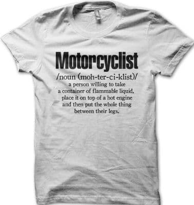 Aprilia RSV4 racing motorcyclist biker definition white cotton t-shirt  01187