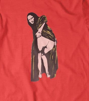 Banksy Mona Lisa Mooning t shirt all colours all sizes