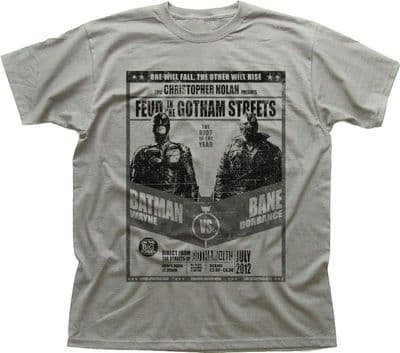 Batman vs Bane Dark Knight Rises joker gotham city zinc cotton t-shirt 9914