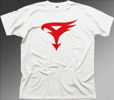 BATTLE OF THE PLANETS G-FORCE LOGO RETRO 80s  white cotton t-shirt 01519