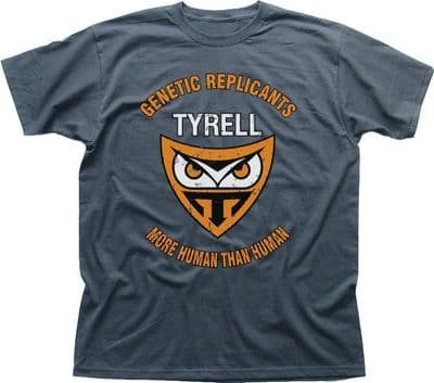 BLADE RUNNER 2049 Human Replicant NEXUS 6 TYRELL charcoal t-shirt fn5302