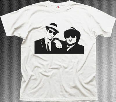 blues brothers bluesmobile film white cotton t-shirt 0535