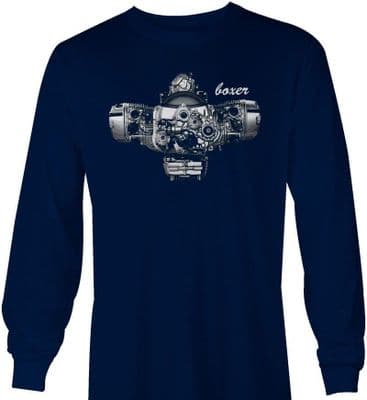 BMW Boxer Engine R1200GS RT 1200 R1200RT R1200R long sleeve navy tshirt 9799