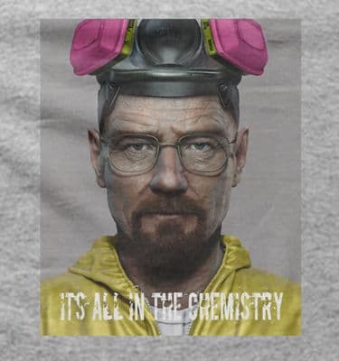 Breaking Bad 'It's all in the Chemistry' t-shirt in White & Grey