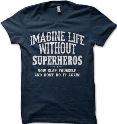 Captain America SUPERHERO inspired NAVY printed cotton t-shirt FN9633