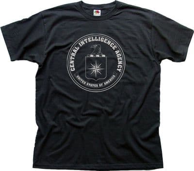 CIA Central Intelligence Agency USA navy black zinc cotton t-shirt 0263