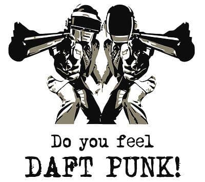 Daft Punk Dirty Harry Joke t-shirt in Grey or White