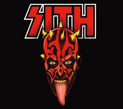 Darth Maul Sith Kiss Heavy Metal Joke t-shirt