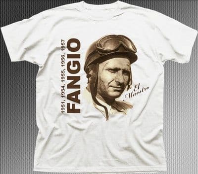 FANGIO JUAN MANUEL CAR RACING LEGEND Grand Prix F1 Formula 1 tshirt TC9464 (1)