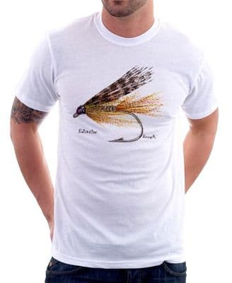 Fly fishing salmon trout fathers day Dad printed tshirt FN9465