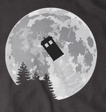 Full Moon Tardis Dr Who Style t-shirt
